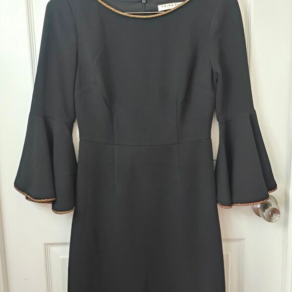 Trina Turk Black Dress with Gold Accents - Picture 3 of 6